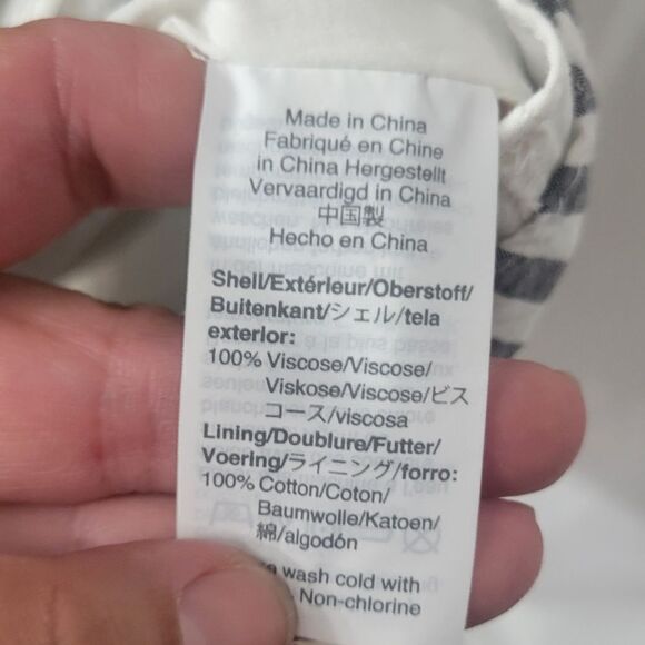 Madewell Striped Ruffle-Strap Empire Dress sz 00 - Picture 11 of 12